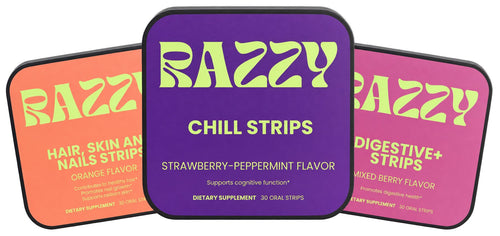Glow Trio: Hair, Skin and Nails, Chill and Digestive+ strip tins
