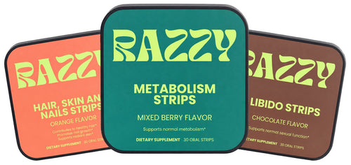 Vitality Trio: Hair, Skin and Nails, Metabolism and Libido strip tins